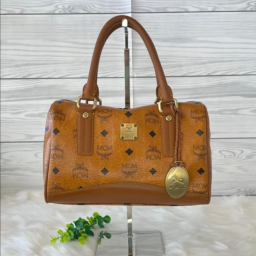 MCM Visetos‎ Boston Bag